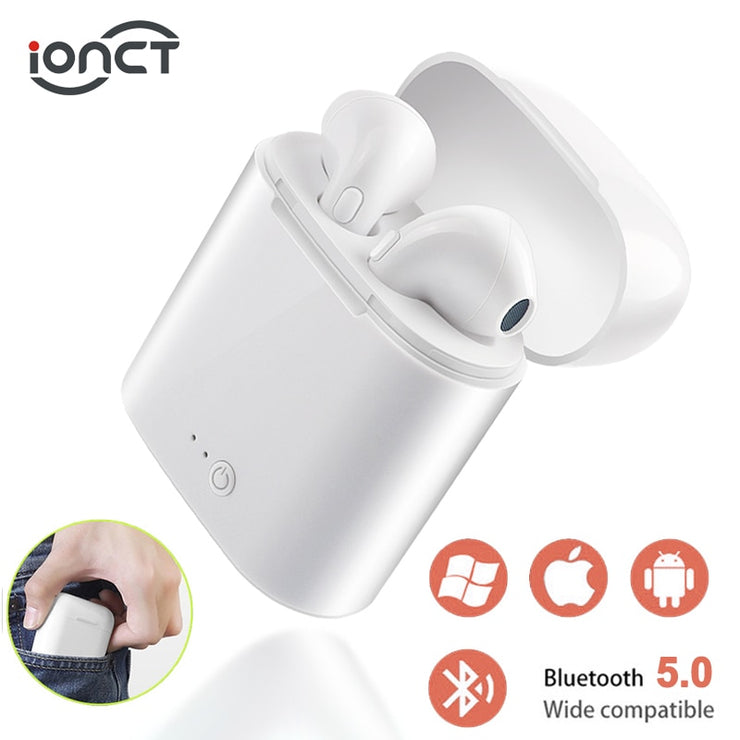 i7s TWS 5.0 Wireless Bluetooth Earphone Stereo Earbud Headset With Charging Box For All Bluetooth tablet Smart phone earphone